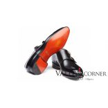 Santoni polírozott dupla csatos csipő MCCR 15006 N01 