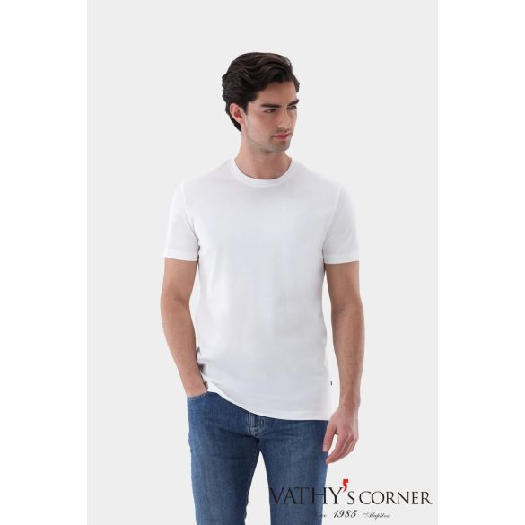 vanLaack kerek nyakú fehér póló svájci pamutból 180031 000