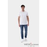 vanLaack kerek nyakú fehér póló svájci pamutból 180031 000