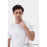 vanLaack kerek nyakú fehér póló svájci pamutból 180031 000