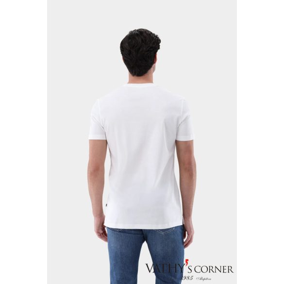 vanLaack kerek nyakú fehér póló svájci pamutból 180031 000