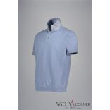 Paul&Shark pamut póló kockás vászon részletekkel 25411652 383 