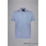 Paul&Shark pamut póló kockás vászon részletekkel 25411652 383 