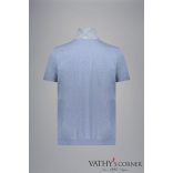 Paul&Shark pamut póló kockás vászon részletekkel 25411652 383 