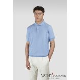 Paul&Shark pamut póló kockás vászon részletekkel 25411652 383 