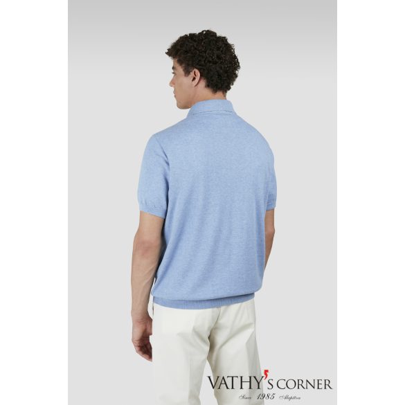 Paul&Shark pamut póló kockás vászon részletekkel 25411652 383 