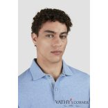 Paul&Shark pamut póló kockás vászon részletekkel 25411652 383 