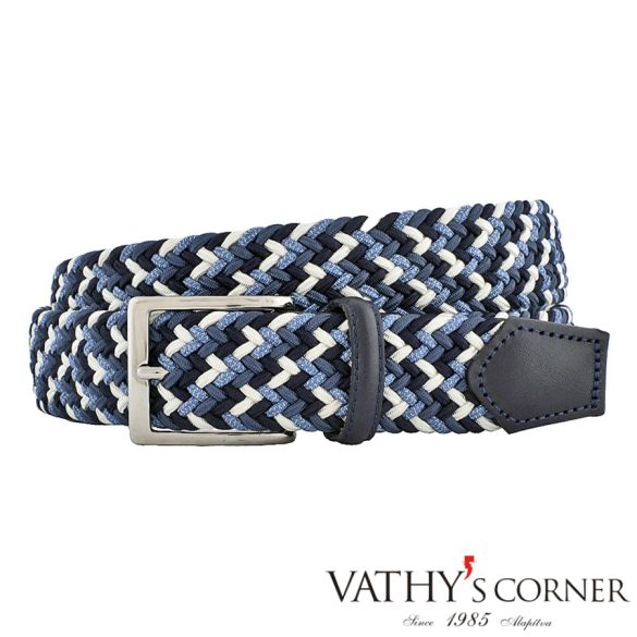 Athison többszínű rugalmas öv 15AP1 500 sötétkék-jeans-fehér