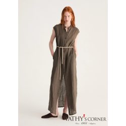 Biancalancia mosott lenvászon ruha övvel E26-755A 