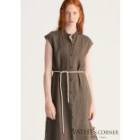 Biancalancia mosott lenvászon ruha övvel E26-755A 