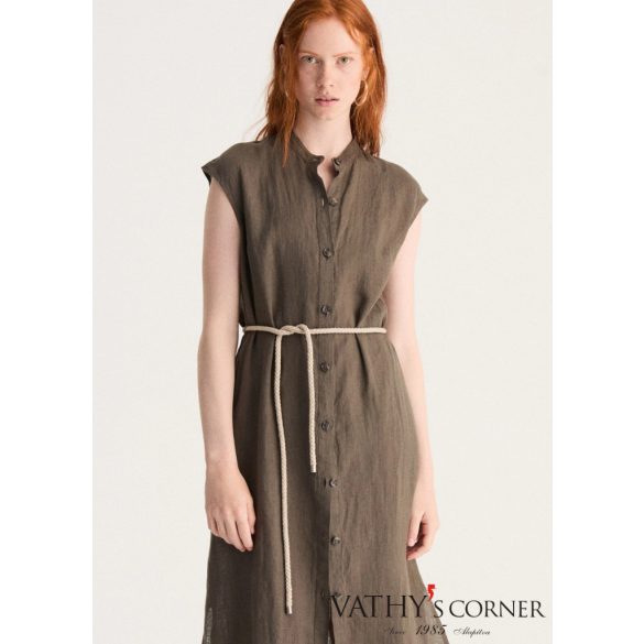 Biancalancia mosott lenvászon ruha övvel E26-755A 