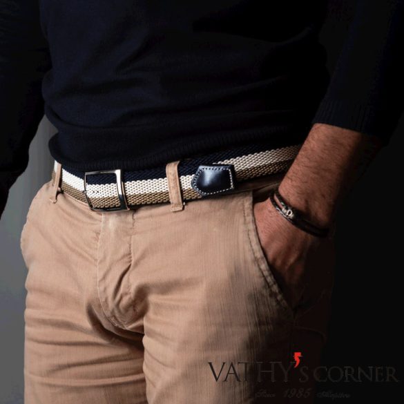 Athison Athison kétoldalas rugalmas öv 12AR501 sötétékék-fehér-keki