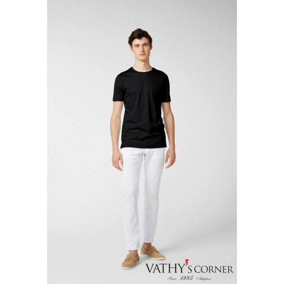 vanLaack kerek nyakú fekete póló svájci pamutból 180031 099