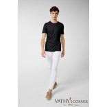 vanLaack kerek nyakú fekete póló svájci pamutból 180031 099