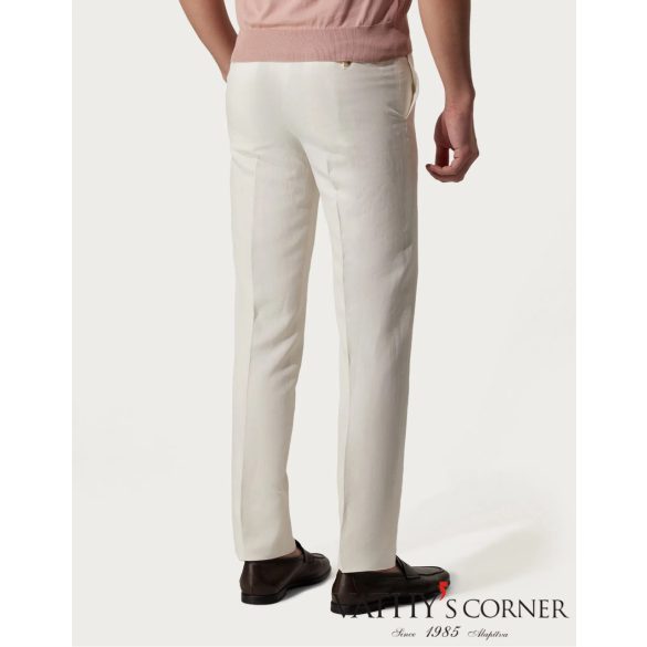 Canali Exkluzív selyem-len keverékű nadrág AX03156 001 