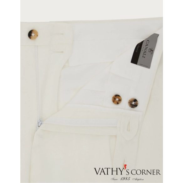 Canali Exkluzív selyem-len keverékű nadrág AX03156 001 