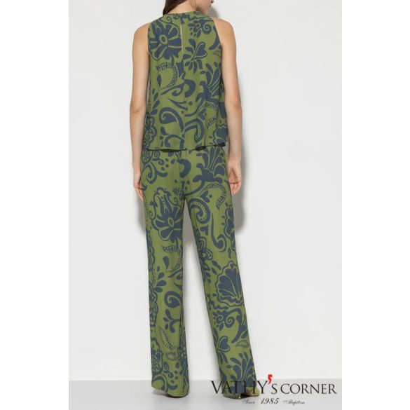 Luisa Cerano széles szárú nadrág virágmintával 608684/3665 