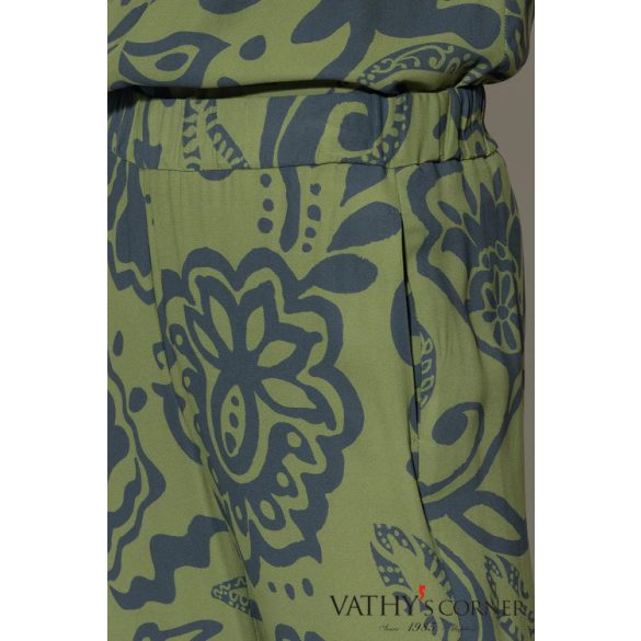 Luisa Cerano széles szárú nadrág virágmintával 608684/3665 