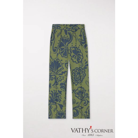 Luisa Cerano széles szárú nadrág virágmintával 608684/3665 