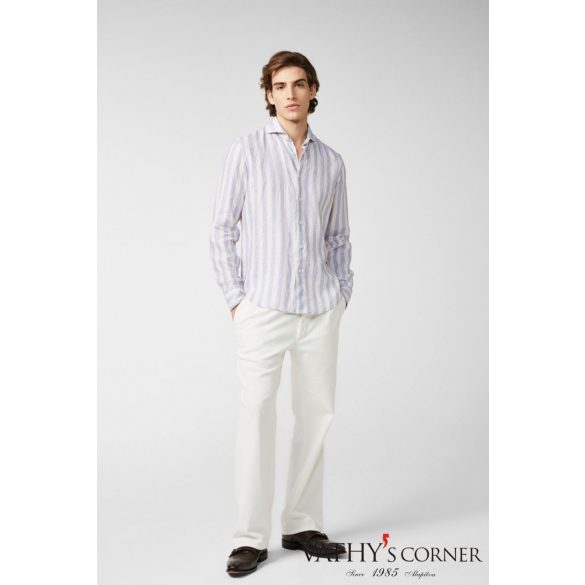 vanLaack lenvászon ing kéttónusú csíkos nyomattal 170239 117 