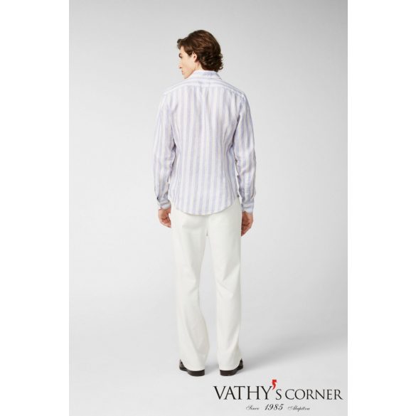 vanLaack lenvászon ing kéttónusú csíkos nyomattal 170239 117 