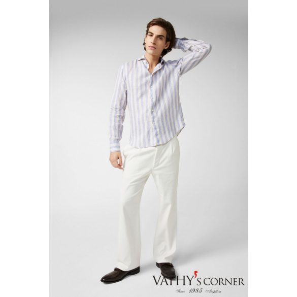 vanLaack lenvászon ing kéttónusú csíkos nyomattal 170239 117 