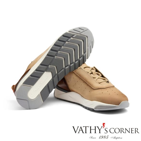 Santoni perforált nubuk sportcipő OPQE10 