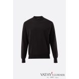 VanLaack vékony kötött sötétbarna pulóver selyem-pamut keverékékből S00376/190  Sindo