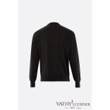 VanLaack vékony kötött sötétbarna pulóver selyem-pamut keverékékből S00376/190  Sindo