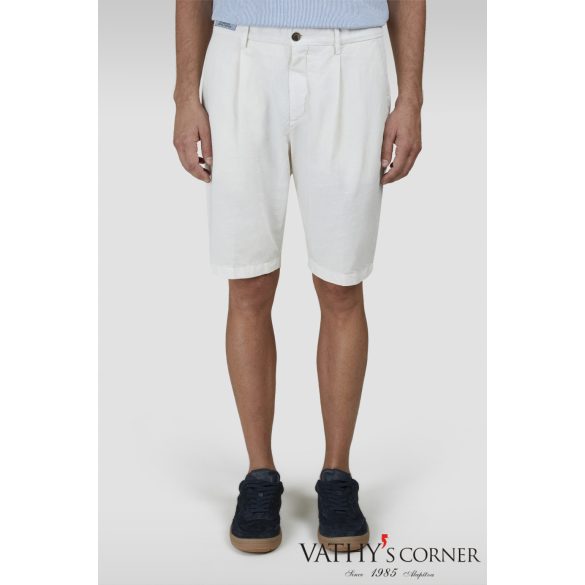 Paul&Shark vászon-pamut bermuda bőségránccal 25414034 030 