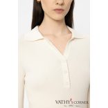 Luisa Cerano póló horgolt részletekkel 138783/5940 112