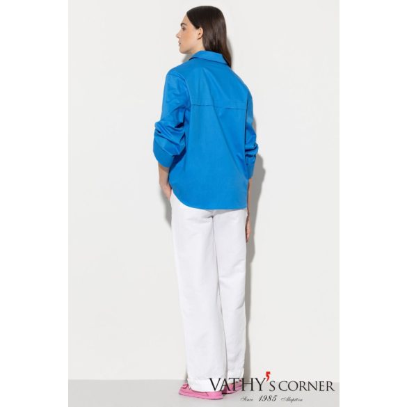 Luisa Cerano len-pamut keverékű nadrág 698667/3502 100 