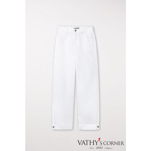 Luisa Cerano len-pamut keverékű nadrág 698667/3502 100 