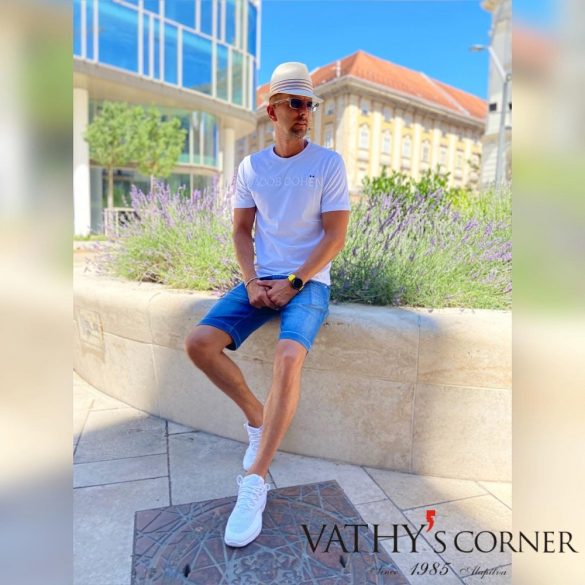 Jacob Cohen dombor nyomott póló szürke színben J4074 00193