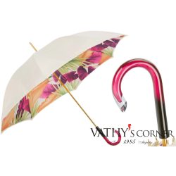 Pasotti  Női duplafalú esernyő trópusi mintával Fuxia