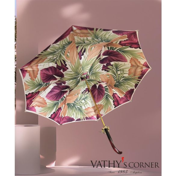 Pasotti  Női duplafalú esernyő trópusi mintával Fuxia