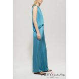 Luisa Cerano széles szárú nadrág techno selyemből 618767/2307 251 