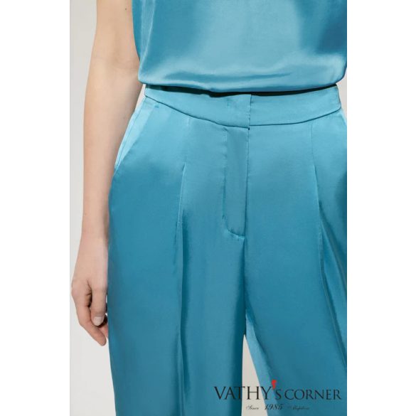 Luisa Cerano széles szárú nadrág techno selyemből 618767/2307 251 