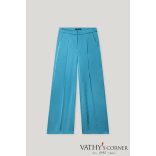 Luisa Cerano széles szárú nadrág techno selyemből 618767/2307 251 