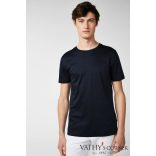 vanLaack kerek nyakú sötétkék póló svájci pamutból 180031 790