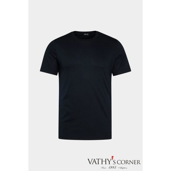 vanLaack kerek nyakú sötétkék póló svájci pamutból 180031 790