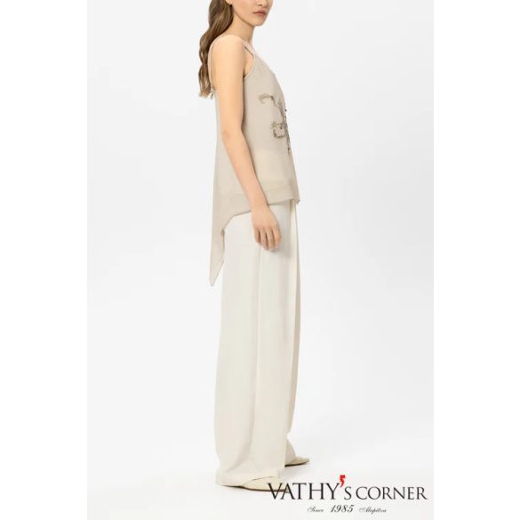 Luisa Cerano széles szárú nadrág lenkeverékből 638901/3824 112