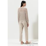 Luisa Cerano len-pamut keverékű nadrág 678486/3267 0713 