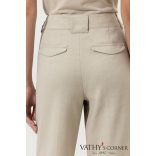 Luisa Cerano len-pamut keverékű nadrág 678486/3267 0713 