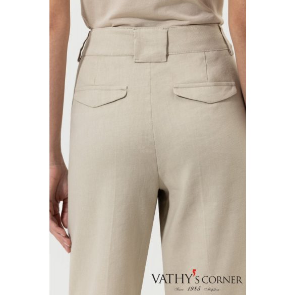 Luisa Cerano len-pamut keverékű nadrág 678486/3267 0713 