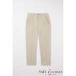 Luisa Cerano len-pamut keverékű nadrág 678486/3267 0713 