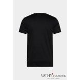vanLaack V-nyakú fekete svájci pamut póló 180031 099