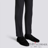 Santoni puha velúr fekete mokaszín SCU60 