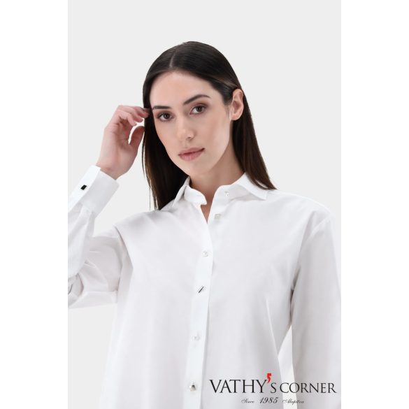 Van Laack puplin blúz extra gombokkal 130648 000 