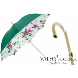   Pasotti  Női duplafalú smaragd zöld virágos esernyő 5G763